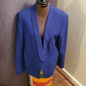 Royal blue Anne Kline open blazer